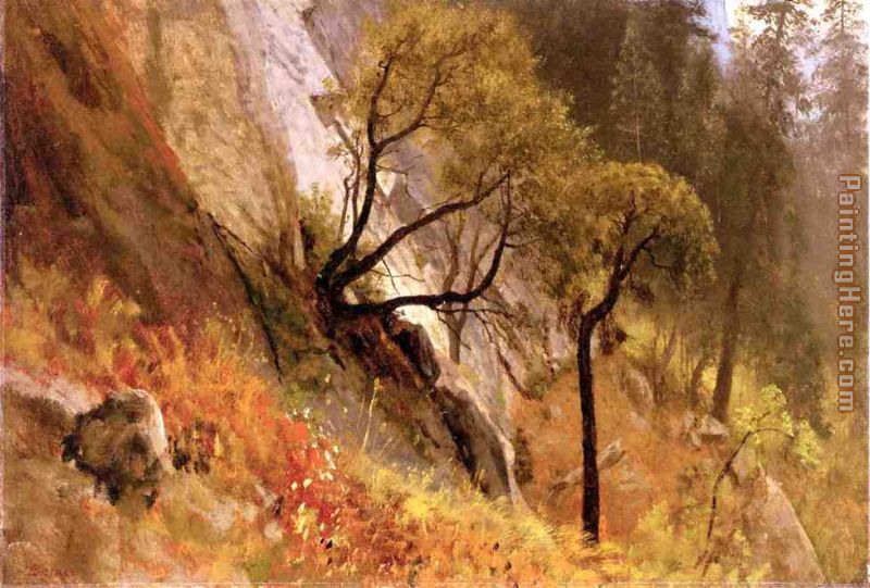 Albert Bierstadt Landscape Study, Yosemite, California